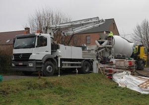 coulage de béton à la city pompe