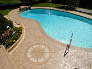 beton imprimé piscine