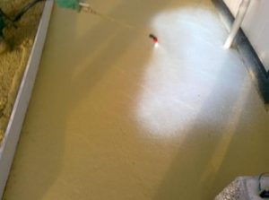 béton désactivé à la bétonnière