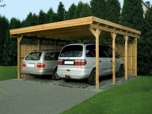 double carport en bois
