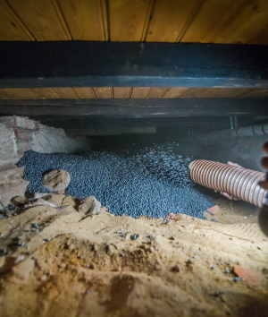 isolation vide sanitaire billes polystyrène