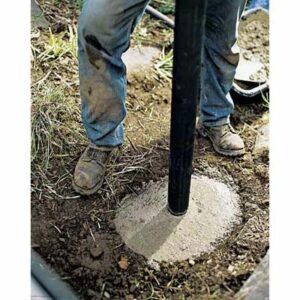 béton ou mortier pour sceller des poteaux, 